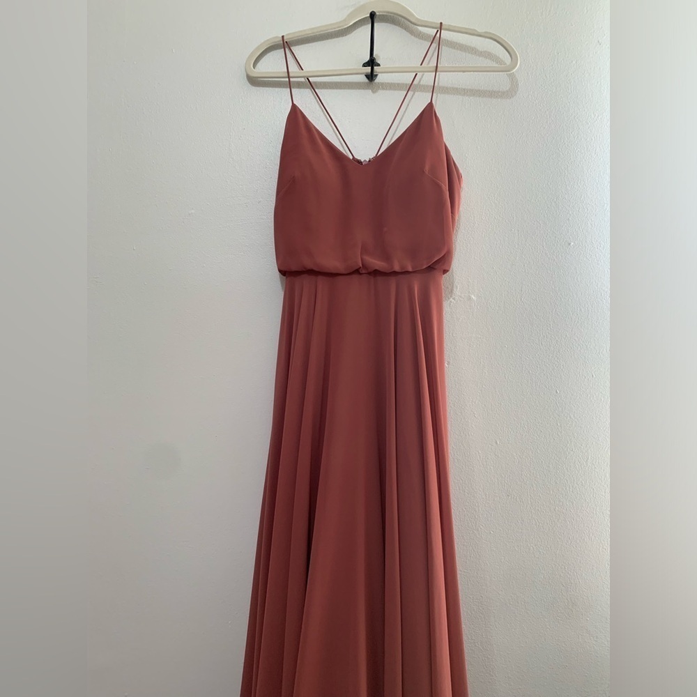 Jenny Yoo Inesse Dress in Dusty Rose (Size 0) - Picture 7 of 15
